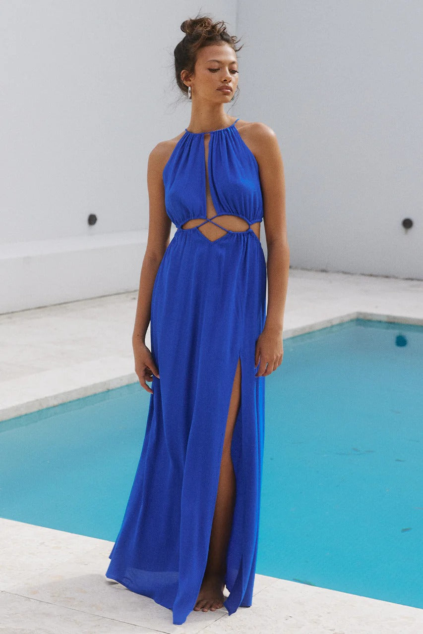 Mather Maxi Dress - Blue - SHOPJAUS - JAUS