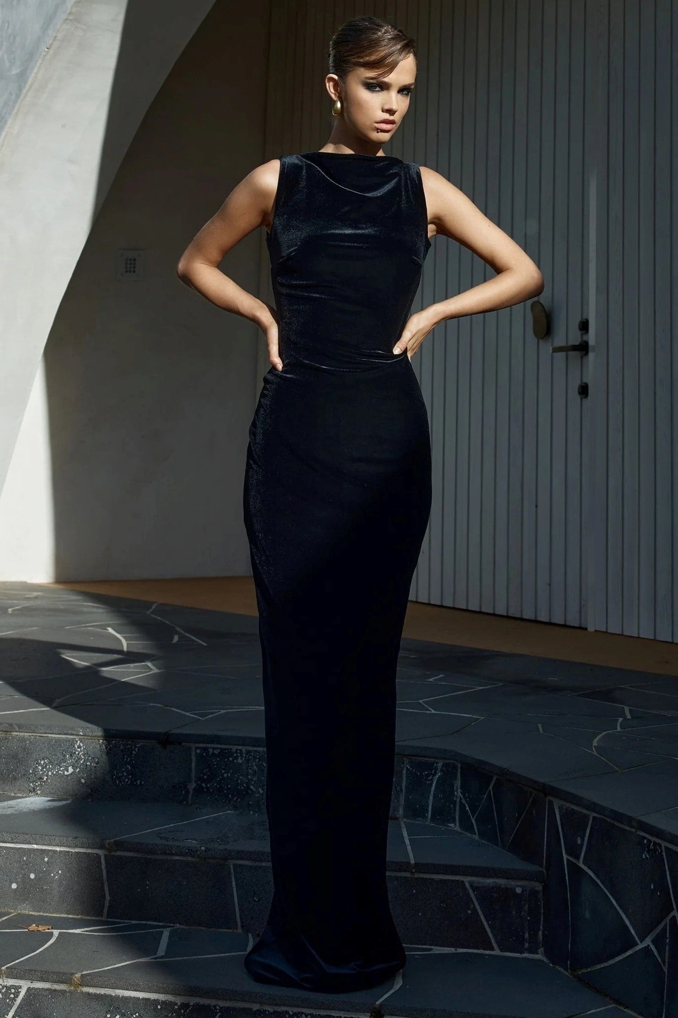 Verona Gown - Black Velvet - SHOPJAUS - JAUS