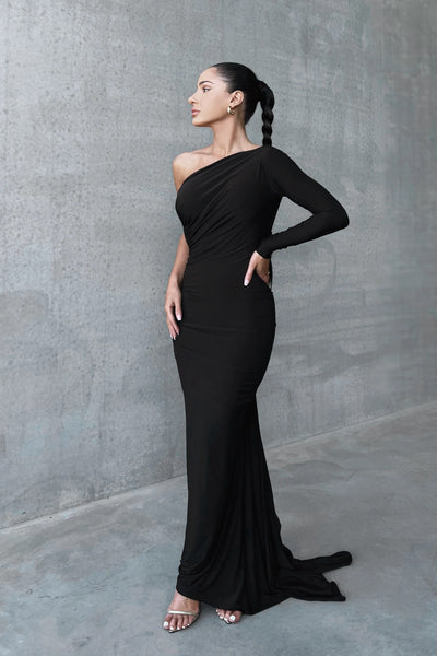 Acia Gown - Black - SHOPJAUS - JAUS