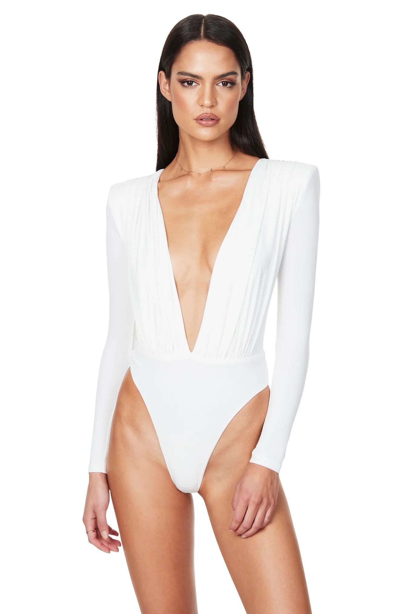 Nookie Dasha Plunge Bodysuit - Ivory - SHOPJAUS - JAUS