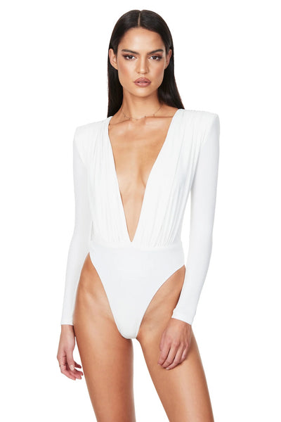 Nookie Dasha Plunge Bodysuit - Ivory - SHOPJAUS - JAUS