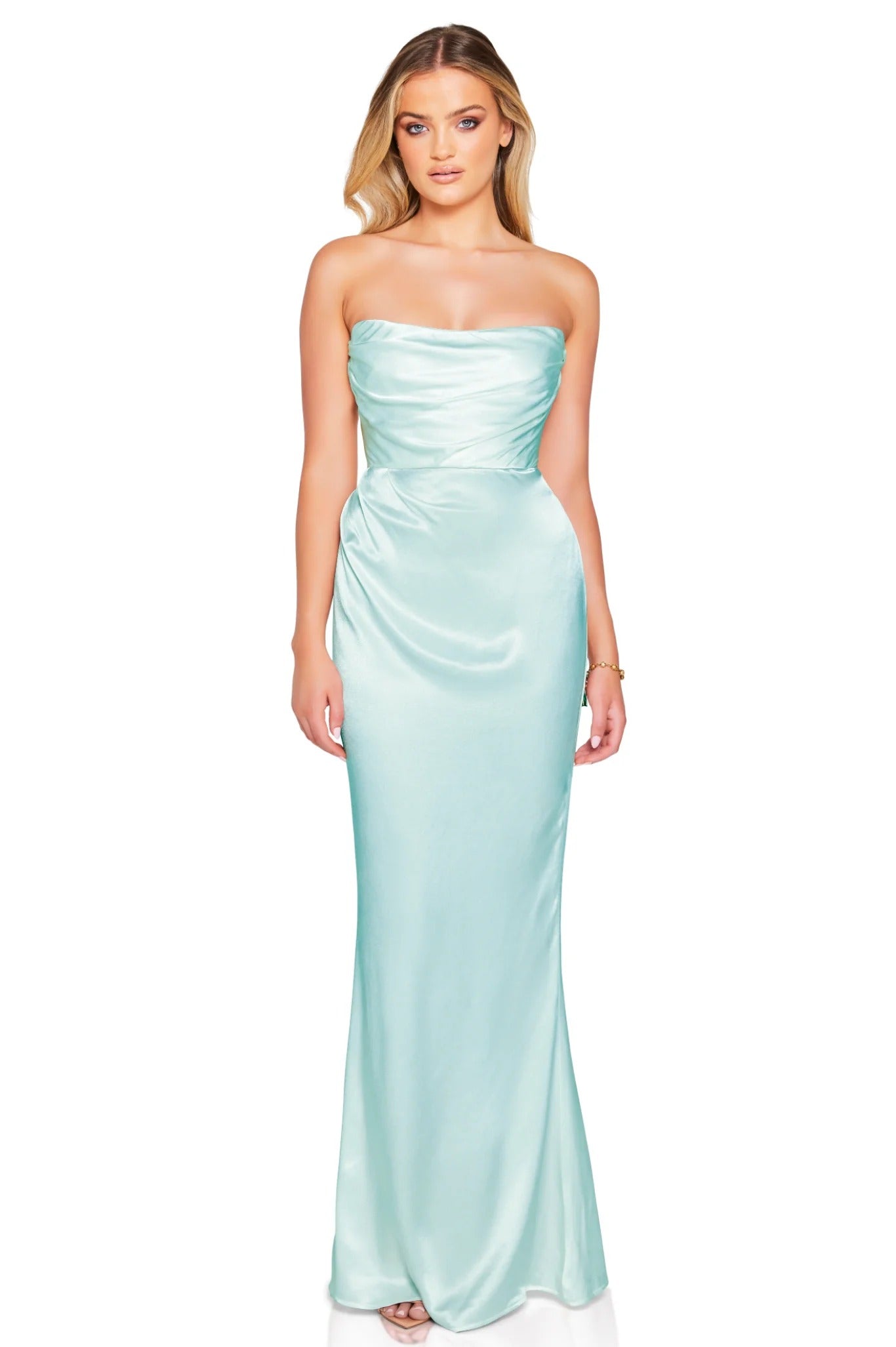 Nookie Emelie Strapless Gown - Mint - SHOPJAUS - JAUS