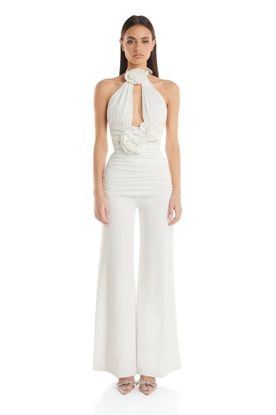 Leontina Pantsuit - White (PREORDER) - SHOPJAUS - JAUS