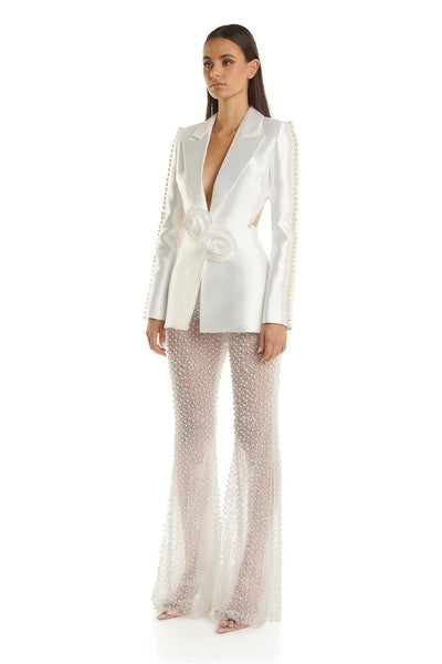 Denise Blazer - White (PREORDER) - SHOPJAUS - JAUS