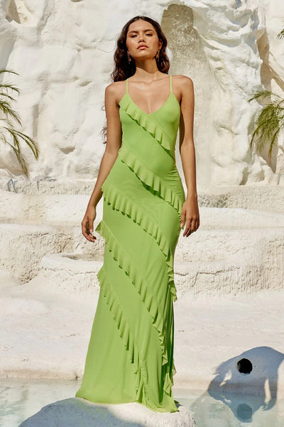 Beloved Maxi Dress - Lime - SHOPJAUS - JAUS