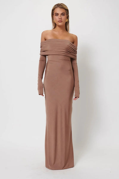 Gwen Gown - Coffee - SHOPJAUS - JAUS