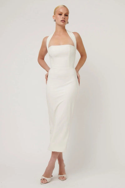 Meline Midi Dress - Ivory - SHOPJAUS - JAUS