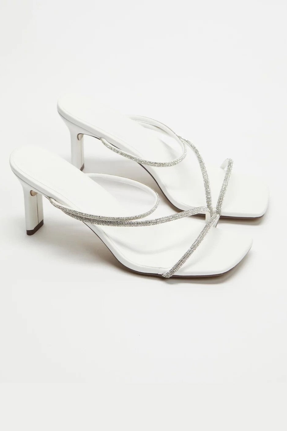 Femi Heels - White - SHOPJAUS - JAUS