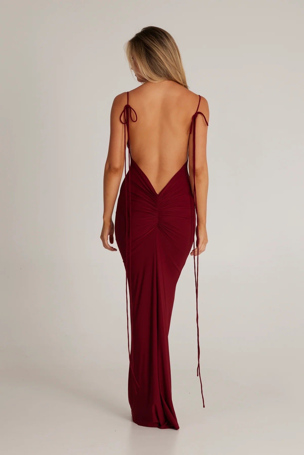 Jiani Gown - Wine - SHOPJAUS - JAUS