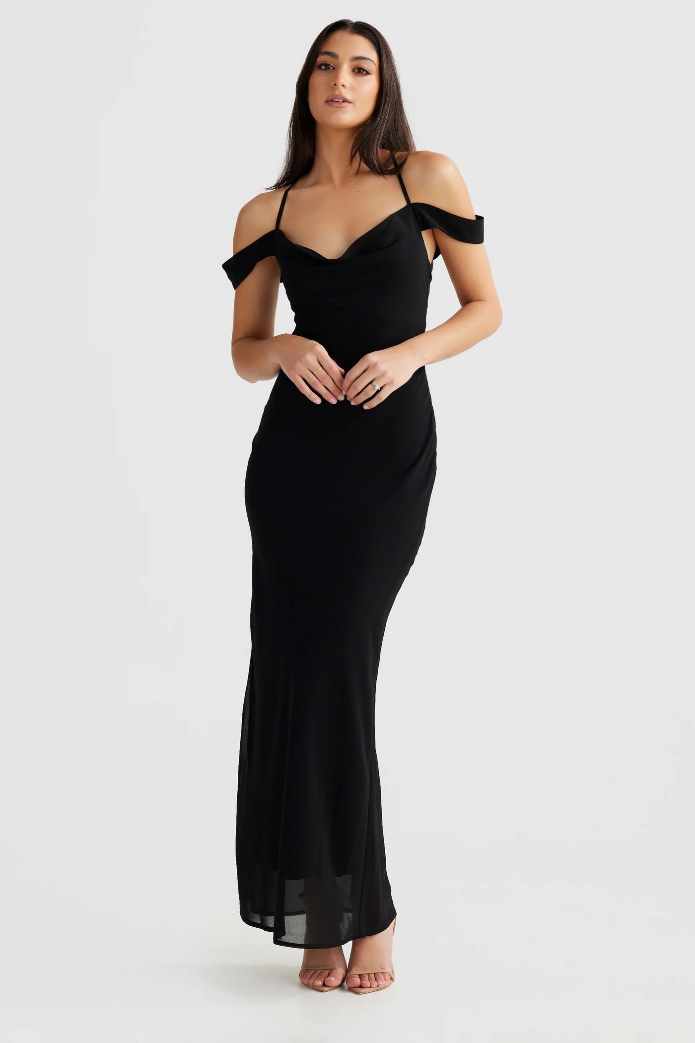 Vienna Bias Cut Gown - Black - SHOPJAUS - JAUS