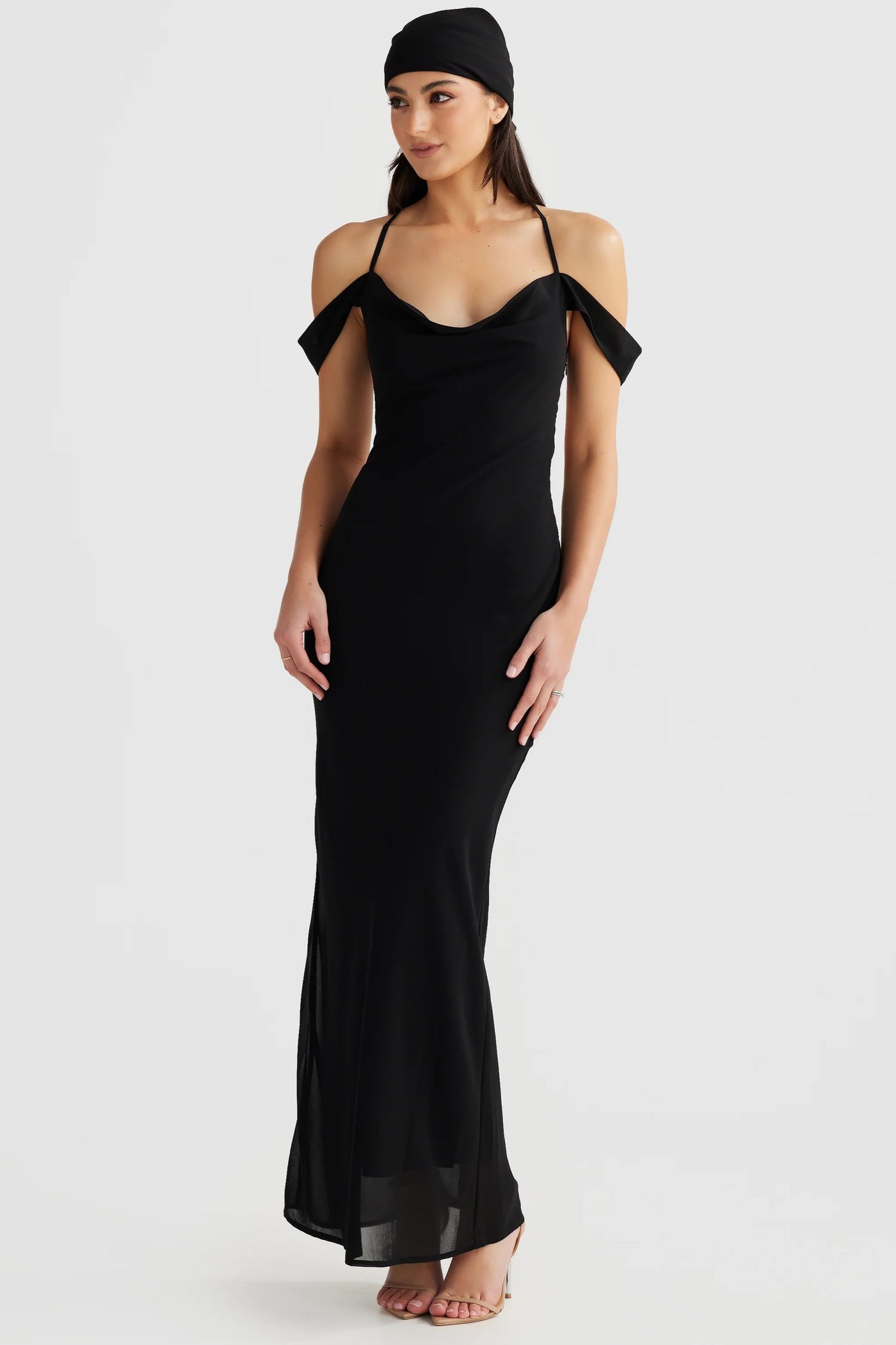 Vienna Bias Cut Gown - Black - SHOPJAUS - JAUS