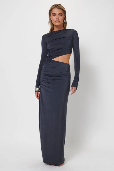 Cara Maxi Dress - Thunder - SHOPJAUS - JAUS