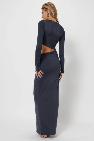 Cara Maxi Dress - Thunder - SHOPJAUS - JAUS