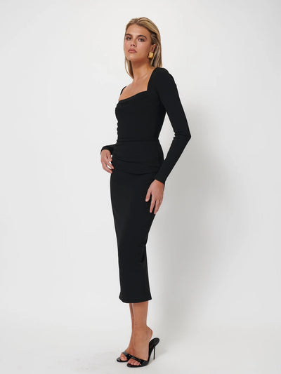 Mari Dress - Black - SHOPJAUS - JAUS