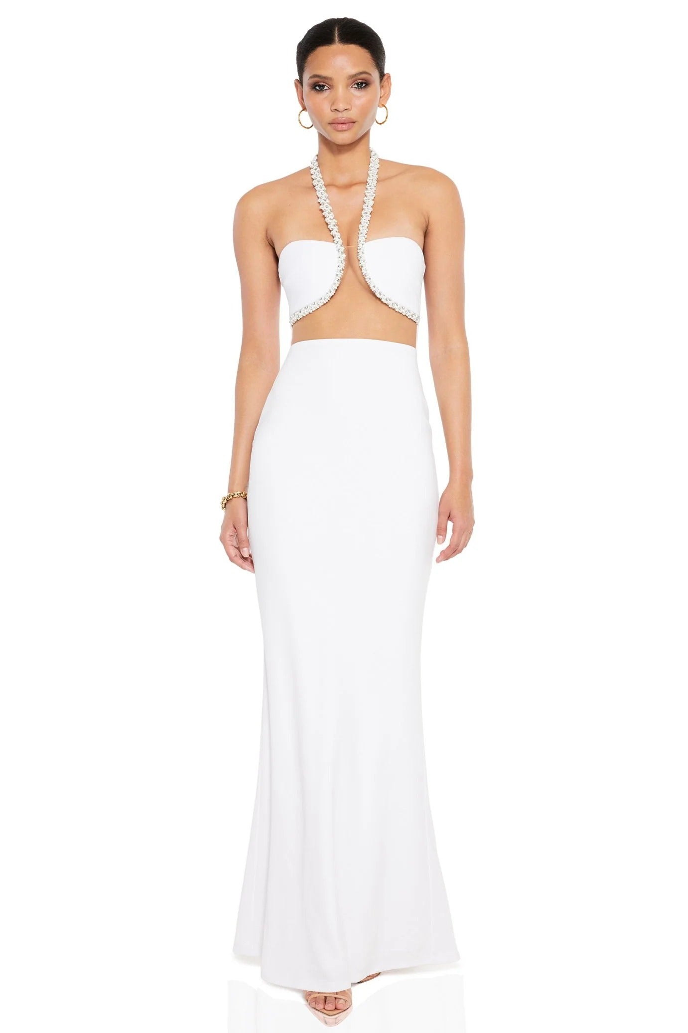 Nookie Adorn Gown - White - SHOPJAUS - JAUS