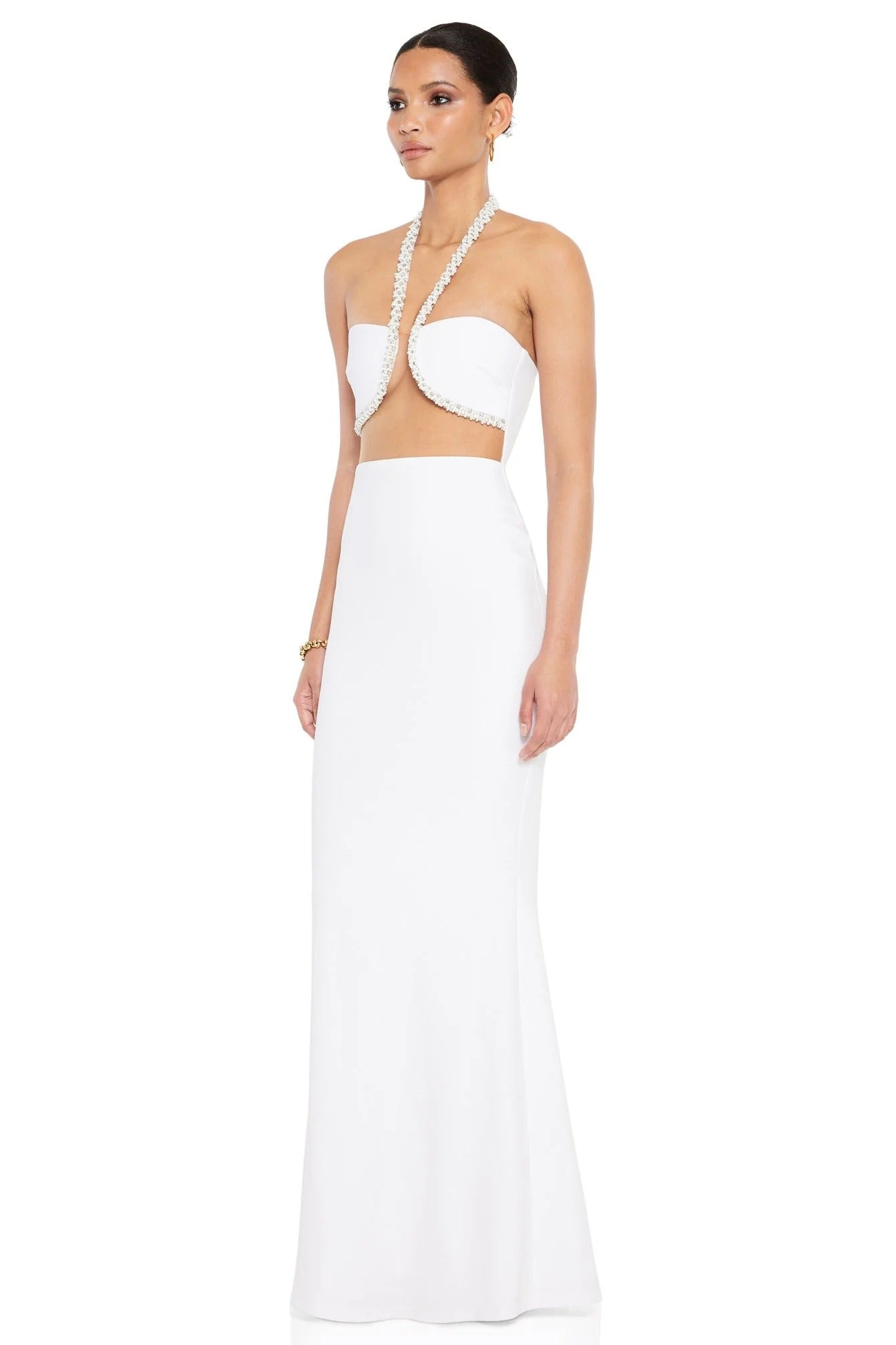 Nookie Adorn Gown - White - SHOPJAUS - JAUS