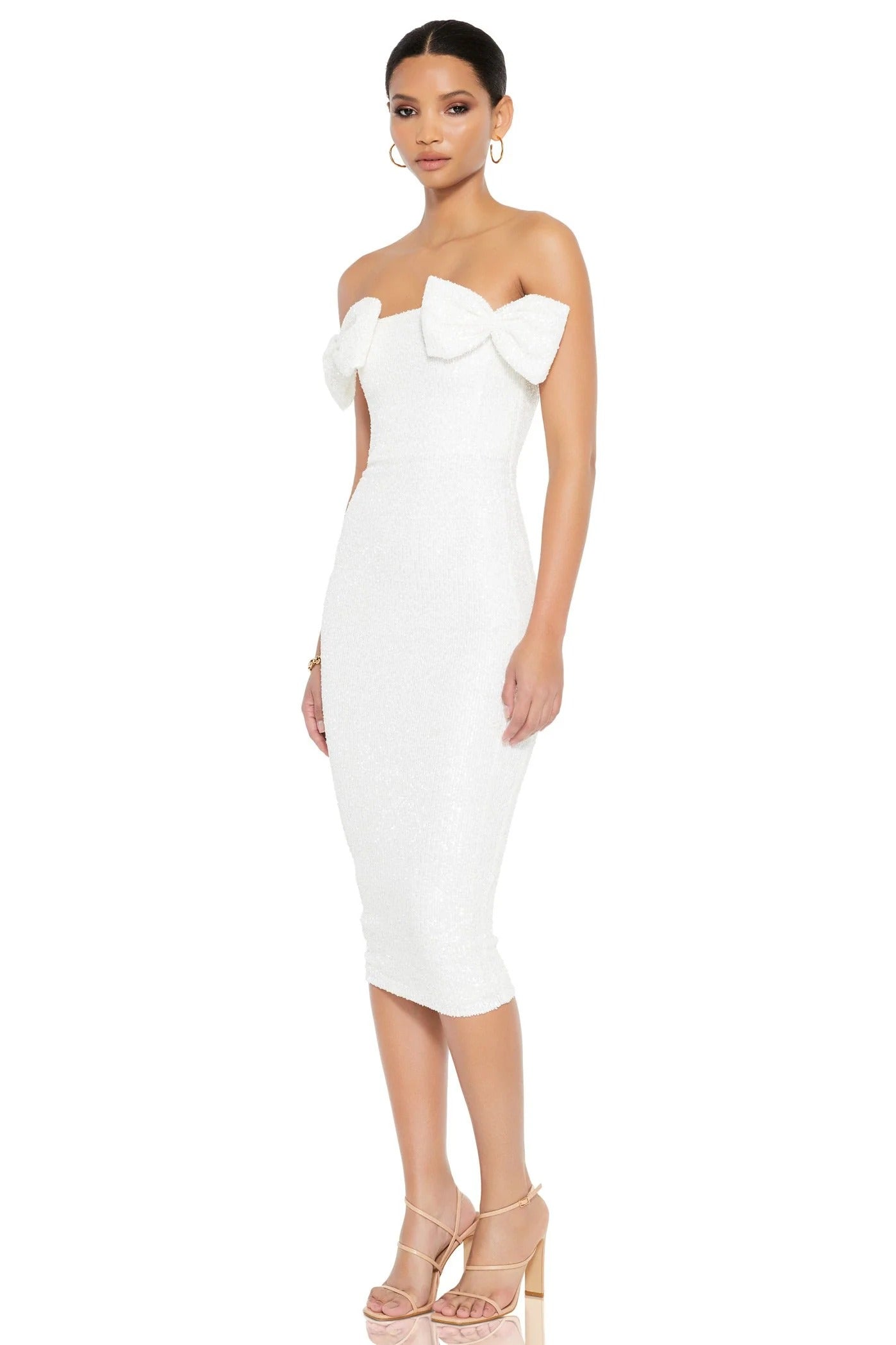 Nookie Charisma Midi Dress - White - SHOPJAUS - JAUS