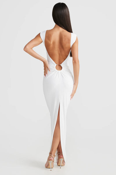 Elena Dress - White - SHOPJAUS - JAUS