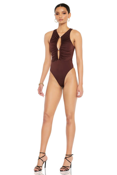 Nookie Clique Bodysuit - Cocoa - SHOPJAUS - JAUS