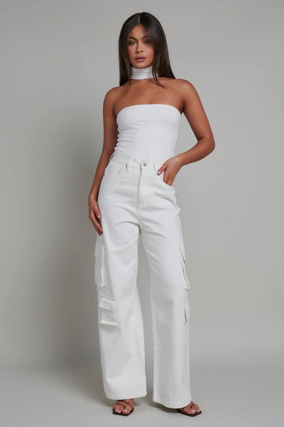 Karta Cargo Pant - White - SHOPJAUS - JAUS