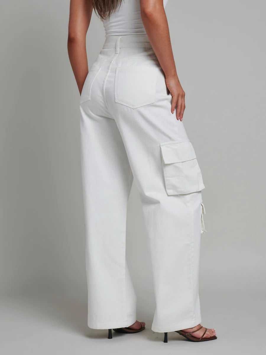 Karta Cargo Pant - White - SHOPJAUS - JAUS