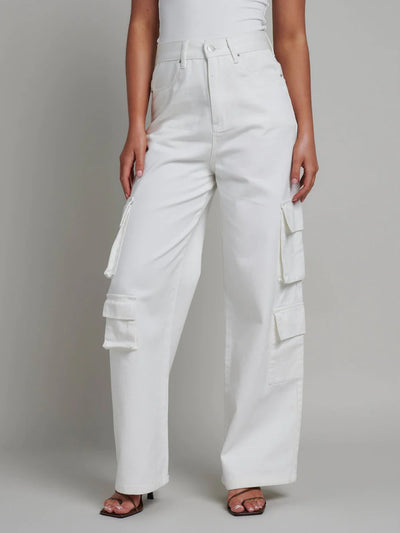 Karta Cargo Pant - White - SHOPJAUS - JAUS