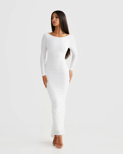 Camila Dress - White - SHOPJAUS - JAUS