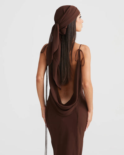 Amali Dress - Brown - SHOPJAUS - JAUS