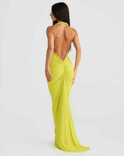 Maia Multi-Way Gown - Chartreuse - SHOPJAUS - JAUS