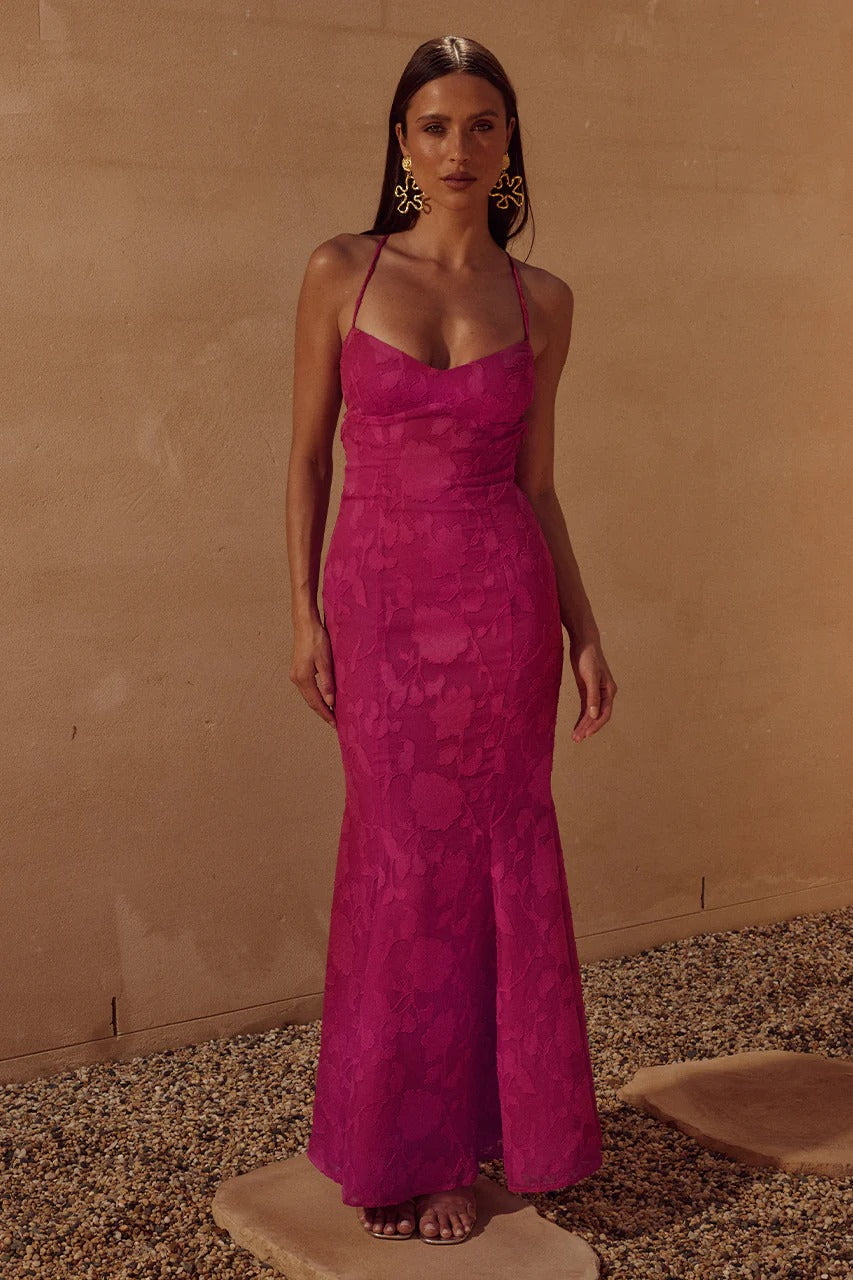 Florence Maxi Dress - Fuchsia - SHOPJAUS - JAUS