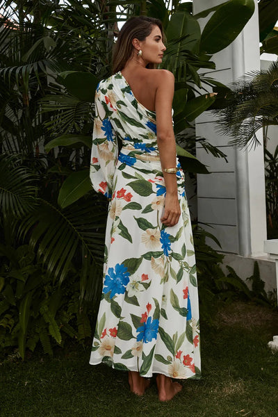 Flora Maxi Dress - White Floral - SHOPJAUS - JAUS