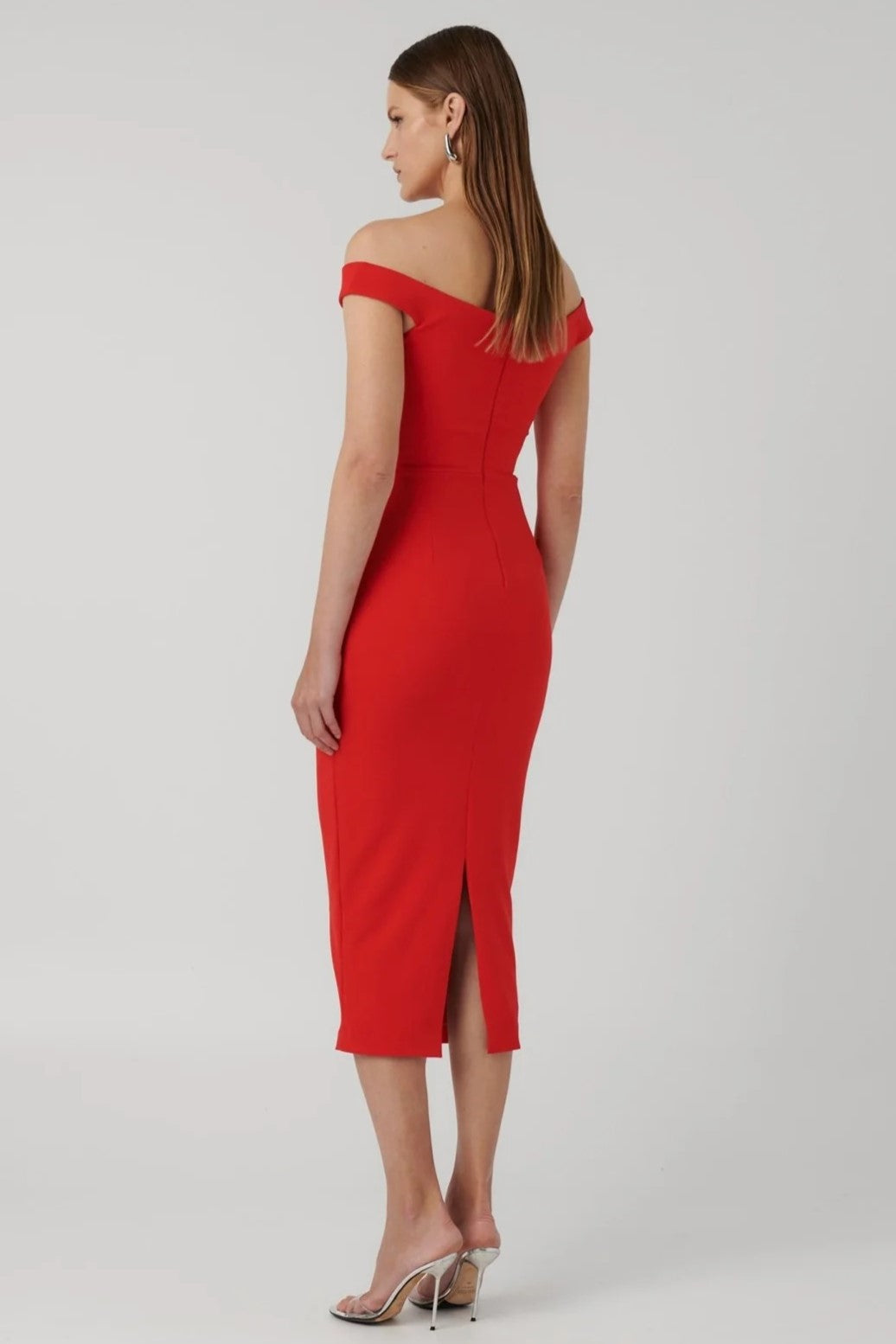 Aami Midi Dress - Cherry Red - SHOPJAUS - JAUS