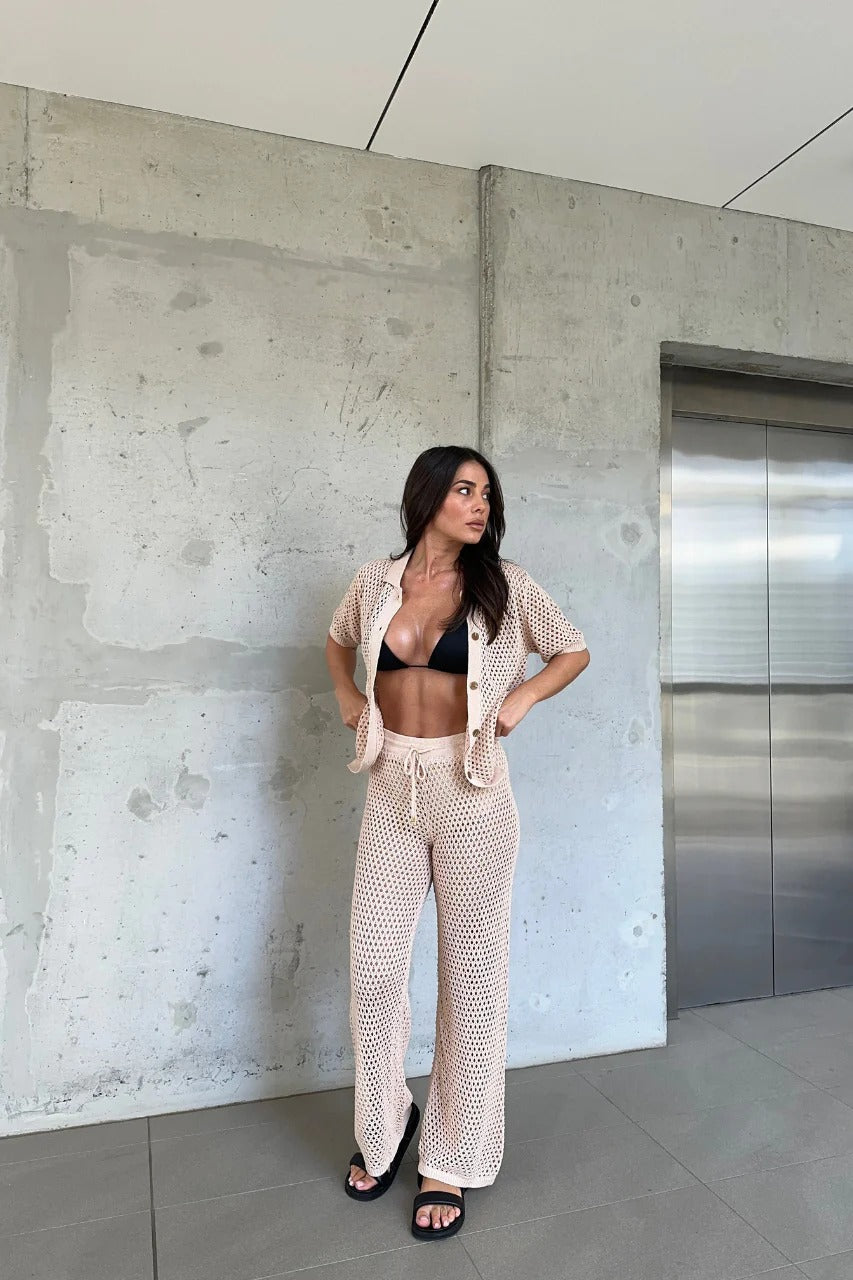 Jaida Pant - Sand - SHOPJAUS - JAUS