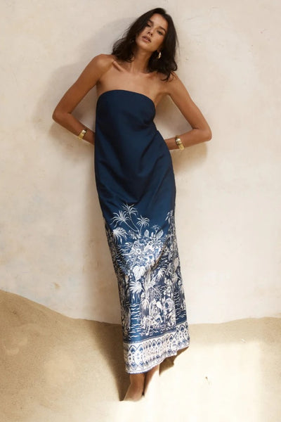 Belize Maxi Dress - Navy/Sand - SHOPJAUS - JAUS