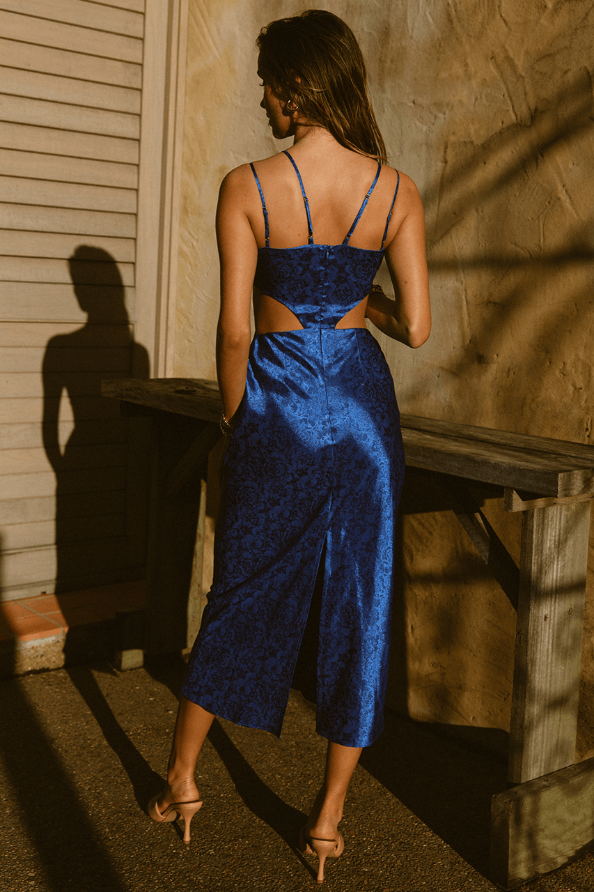 Dream Slip Dress - Cobalt - JAUS