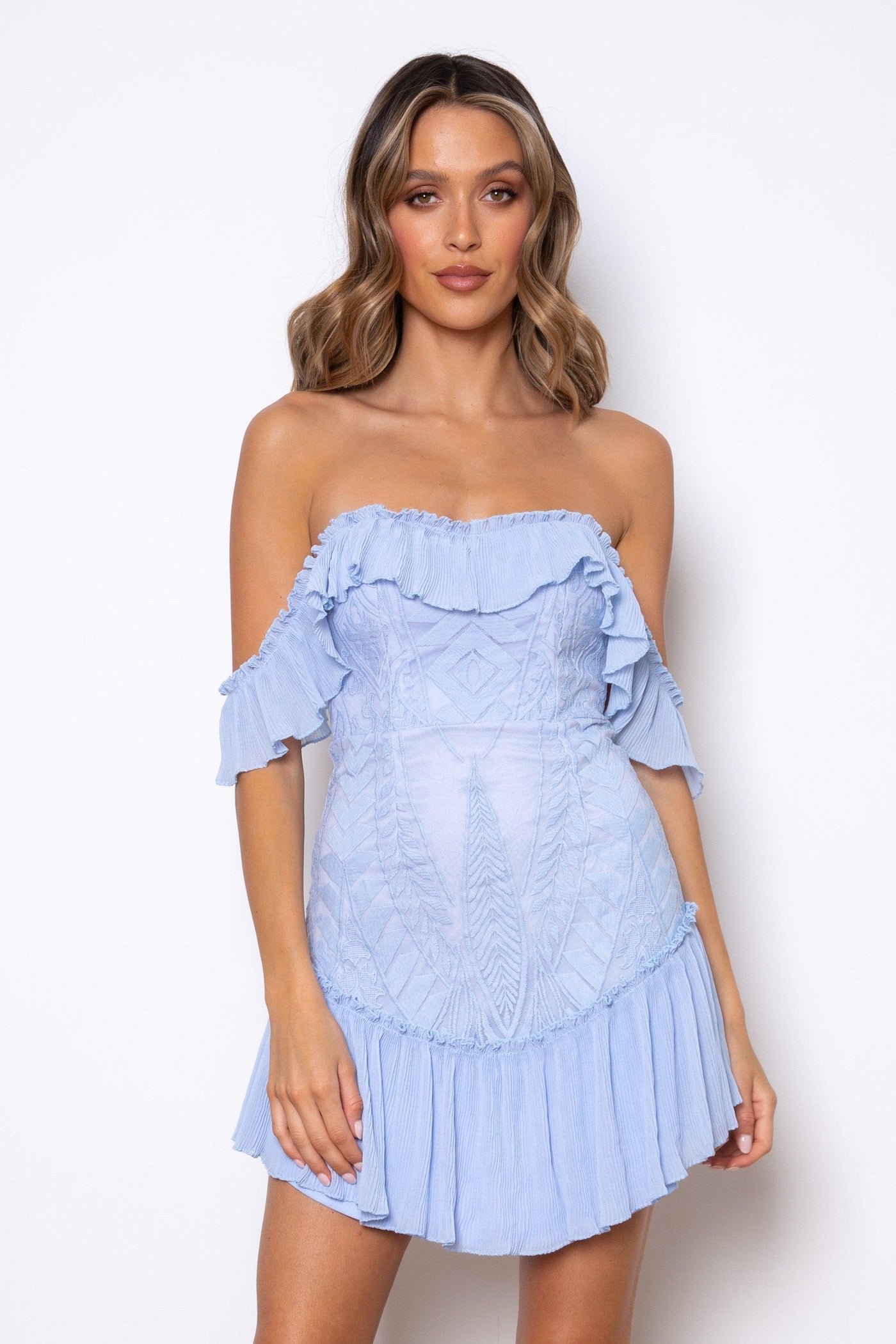 Dreamer Mini Dress - Blue - JAUS