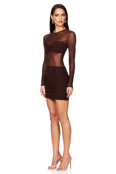 Nookie Eclipse Mini Dress - Cocoa - SHOPJAUS - JAUS