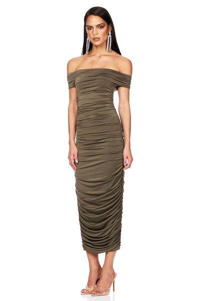 Nookie Element Midi Dress - Khaki