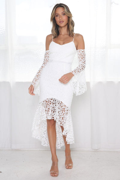 Elena Dress - White - JAUS