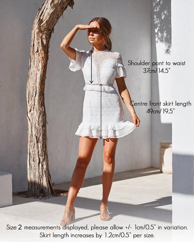 Elizabeth Dress - White - SHOPJAUS - JAUS