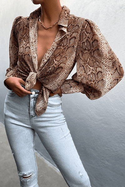 Ellis Top - Snake Print - JAUS