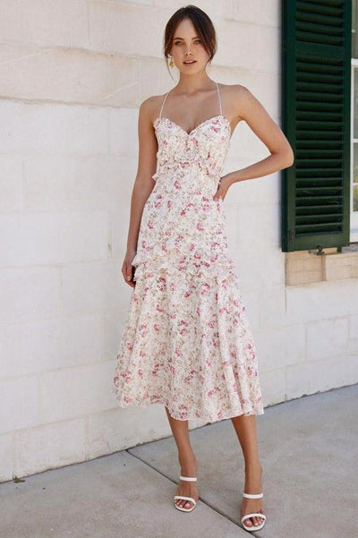 Emilia Dress - Pink Floral - JAUS