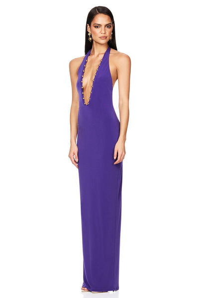 Nookie Empire Halter Gown - Purple