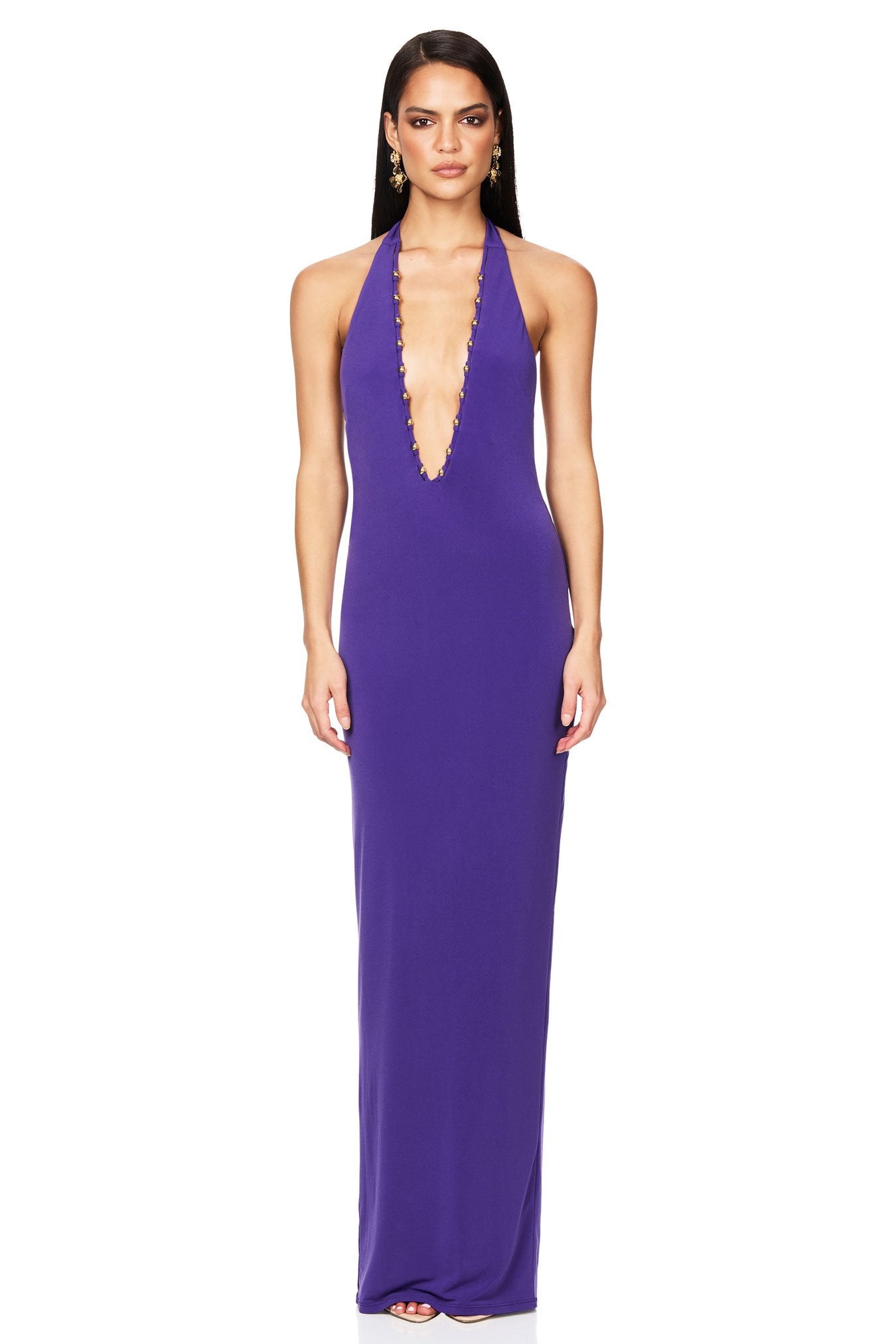 Nookie Empire Halter Gown - Purple