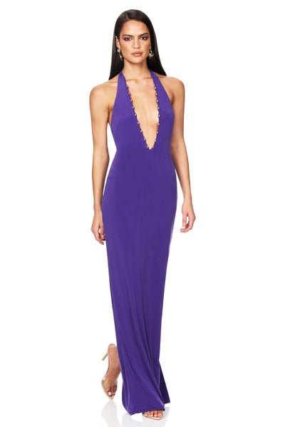 Nookie Empire Halter Gown - Purple