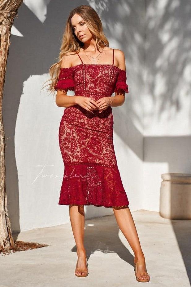 Erica Dress - Red - SHOPJAUS - JAUS