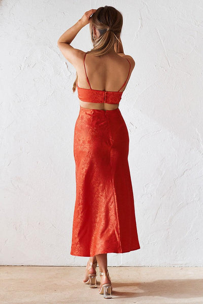 Esther Slip Dress - Tangerine - JAUS