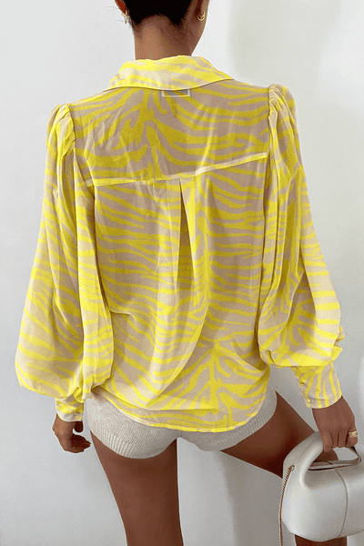 Fleet Blouse - Yellow Print - JAUS