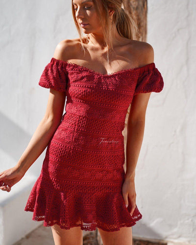 Gabriella Dress - Red - SHOPJAUS - JAUS