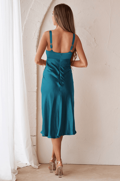 Gala Midi Dress - Teal - JAUS